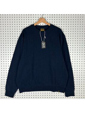 Benny Gold Basic Crewneck Men's XL Sweatshirt Navy Blue NWT $90 RETAIL SAN FRAN